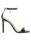 TOM FORD WOMEN'S ZENITH 100MM LEATHER & GOURMETTE CHAIN SANDALS