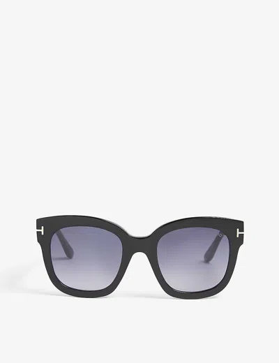 Tom Ford Womens Black Beatrix Square-frame Sunglasses