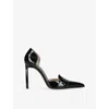 Tom Ford Stylish Pointed Toe Patent Finish Pumps In Black