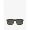Tom Ford Womens Black Ft0678 Irregular-frame Acetate Sunglasses In Gray