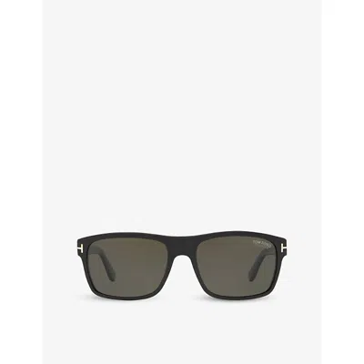 Tom Ford Womens Black Ft0678 Irregular-frame Acetate Sunglasses In Gray