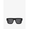 Tom Ford Womens Black Ft0711 Fausto Irregular-frame Acetate Sunglasses