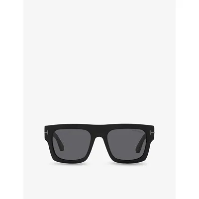 Tom Ford Womens Black Ft0711 Fausto Irregular-frame Acetate Sunglasses