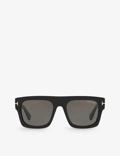 Tom Ford Womens Black Ft0711 Fausto Square-frame Acetate Sunglasses