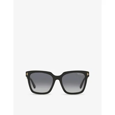 Tom Ford Womens Black Ft0952 Selby Square-frame Acetate Sunglasses