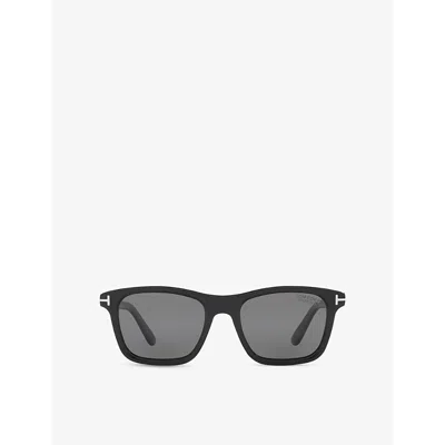 Tom Ford Womens Black Ft1179 Barron Square-frame Acetate Sunglasses