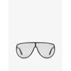 Tom Ford Womens Black Ft1182 Achilles Pilot-frame Acetate Sunglasses In Black