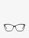 Tom Ford Womens Black Ft5687 Rectangular-frame Acetate Optical Glasses In Black