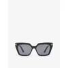 Tom Ford Womens  Tr001637 Winona Cat Eye-frame Acetate Sunglasses In Black