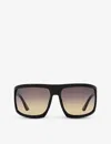 Tom Ford Mens Black Tr001675 Clint Square-frame Polyamide Sunglasses In Black