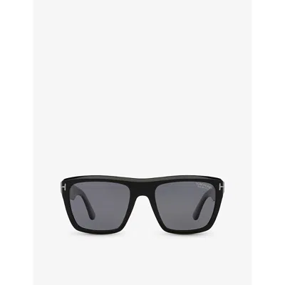 Tom Ford Womens Black Tr001778 Alberto Square-frame Acetate Sunglasses
