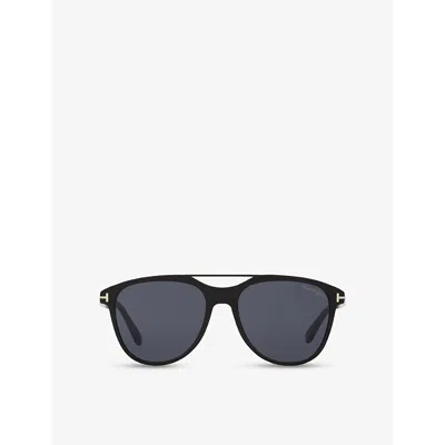 Tom Ford Womens Black Tr001830 Damian Pilot-frame Acetate Sunglasses
