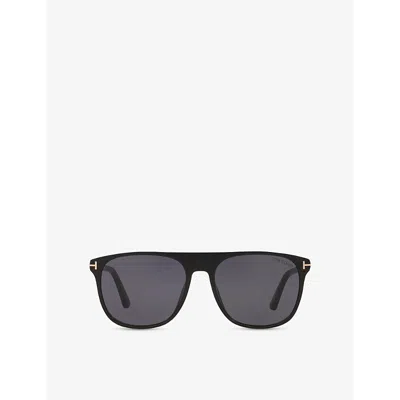 Tom Ford Womens Black Tr001836 Lionel Square-frame Acetate Sunglasses In Gray
