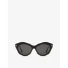 Tom Ford Womens Black Tr001841 Toni Oval-frame Acetate Sunglasses In Black
