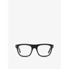 Tom Ford Womens Black Tr001852 Square-frame Acetate Optical Glasses In Black