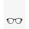 Tom Ford Womens Black Tr001853 Round-frame Acetate Optical Glasses In Black