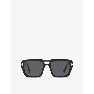 Tom Ford Womens Black Tr001876 Redford Pilot-frame Acetate Sunglasses