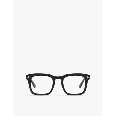 TOM FORD WOMENS BLACK TR001964 SQUARE-FRAME ACETATE OPTICAL GLASSES
