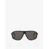 Tom Ford Womens Black Tr001983 Guillaume Square-frame Acetate Sunglasses In Black