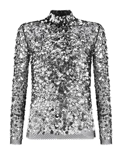 Tom Ford Womens Blouse In Silver In Metallic