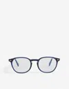 Tom Ford Womens Blue Ft5583-b Acetate Square-frame Optical Glasses In Blue