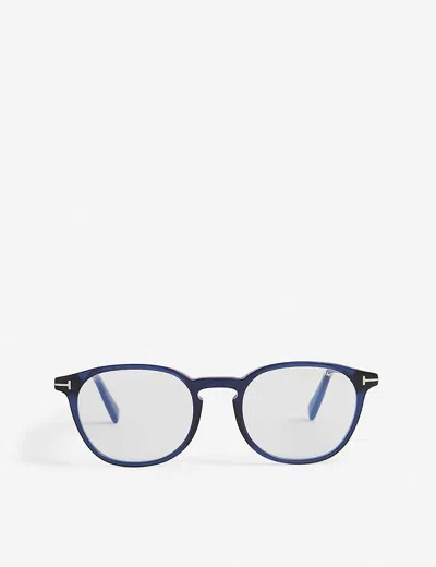 Tom Ford Womens Blue Ft5583-b Acetate Square-frame Optical Glasses