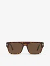 Tom Ford Ft0907 Dunning Square-frame Acetate Sunglasses In Brown