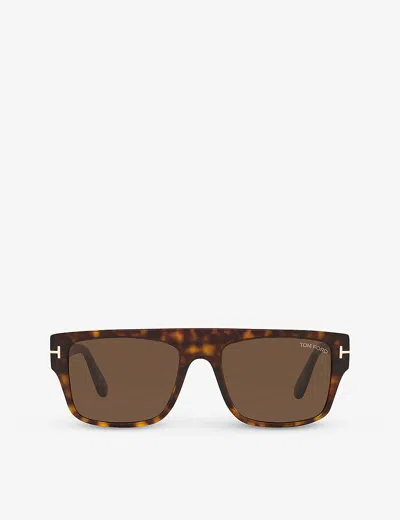Tom Ford Ft0907 Dunning Square-frame Acetate Sunglasses In Brown