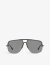 Tom Ford Womens Brown Ft1003 Hugo Aviator-frame Acetate Sunglasses In Brown