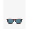 Tom Ford Womens Brown Ft1179 Barron Square-frame Acetate Sunglasses In Brown