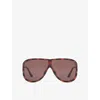 Tom Ford Womens  Ft1197 Pilot-frame Acetate Sunglasses In Brown