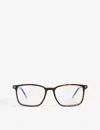 Tom Ford Ft5607 Rectangle-frame Optical Glasses In Brown