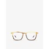 Tom Ford Womens Ft5851 Square-frame Horn Optical Glasses Brown