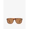 Tom Ford Womens Brown Tr001836 Lionel Square-frame Tortoiseshell Acetate Sunglasses In Brown