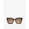 Tom Ford Womens Brown Tr001843 Leigh Square-frame Tortoiseshell Acetate Sunglasses In Brown