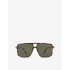 Tom Ford Womens Brown Tr001927 Kemp Pilot-frame Acetate Sunglasses In Brown