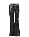 Tom Ford Womens Calfskin Leather Flare Leg Trouser Pant In Black
