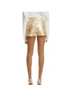 Tom Ford Womens Coated Denim Shorts In Gold In Multi