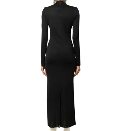 Tom Ford Womens Crew Neck Midi Dress In Black In Multi