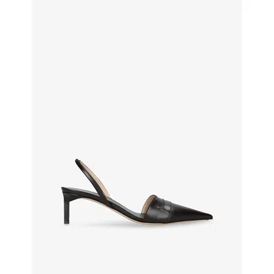 Tom Ford Womens Dark Brown Eva 55 Leather Slingback Pumps Eur 39 / 6 Uk