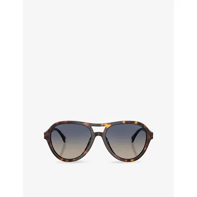 Tom Ford Womens Gold Ft5634 Rectangle-frame Tortoiseshell Acetate Optical Glasses