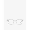 Tom Ford Womens Grey Ft5557 Round-frame Acetate Optical Glasses In Grey