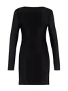 Tom Ford Womens Metallic Heart Neck Mini Dress In Black In Multi