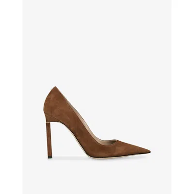 Tom Ford Womens Pointed-toe Suede Heeled Courts Brown Eur 39 / 6 Uk