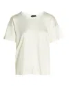 Tom Ford Crewneck Silk T-shirt In White