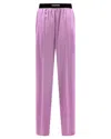 Tom Ford Silk Trouser With Velvet Waistband In Multi
