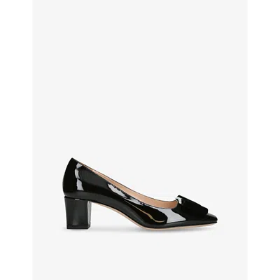Tom Ford Womens Audrey Square-toe Patent-leather Courts Blac In Black