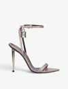 Tom Ford Leather Padlock Sandals 105 In Nude (lingerie)
