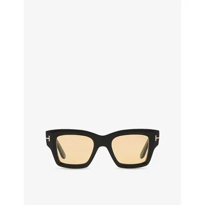 Tom Ford Womens Black Tr001877 Square-frame Acetate Sunglasses