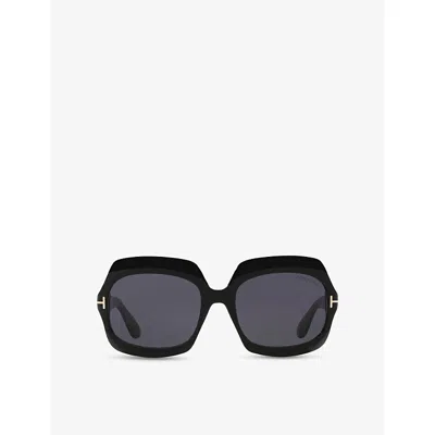 Tom Ford Womens Tr001878 Ren Irregular-frame Acetate Sunglasses
